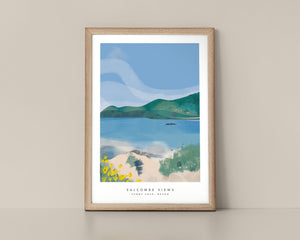 View to Salcombe with title