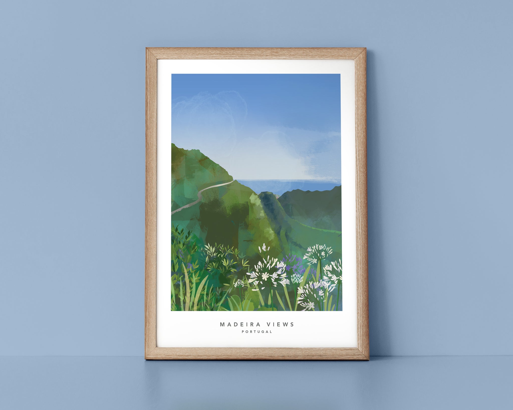Madeira Portugal Mountain Scene with title