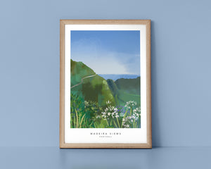 Madeira Portugal Mountain Scene with title