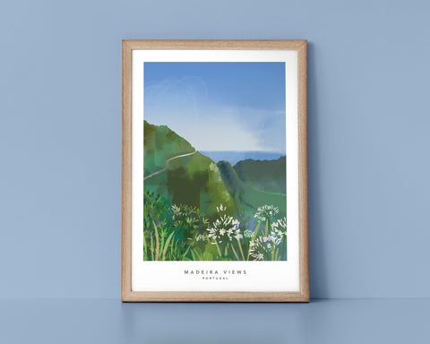Madeira Portugal Mountain Scene with title