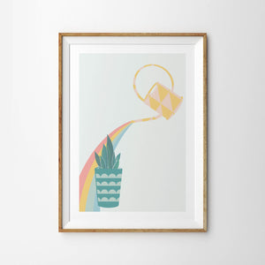 Rainbow in a Watering Can - Tulip House Studio