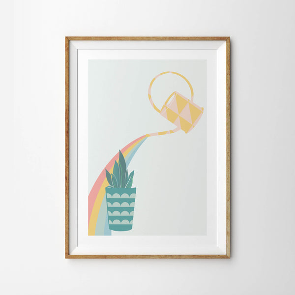 Rainbow in a Watering Can - Tulip House Studio