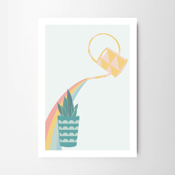 Rainbow in a Watering Can - Tulip House Studio