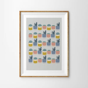 Botanical Plant Pot Pattern - Tulip House Studio