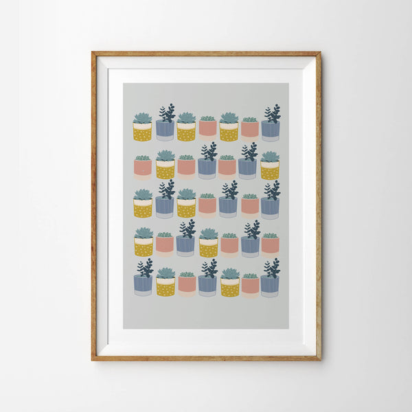 Botanical Plant Pot Pattern - Tulip House Studio