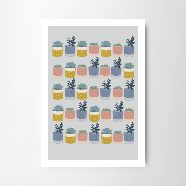 Botanical Plant Pot Pattern - Tulip House Studio