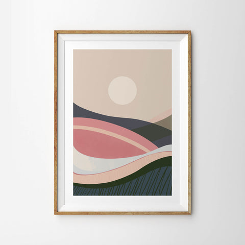 Abstract Sweeping Textured Landscape - Tulip House Studio