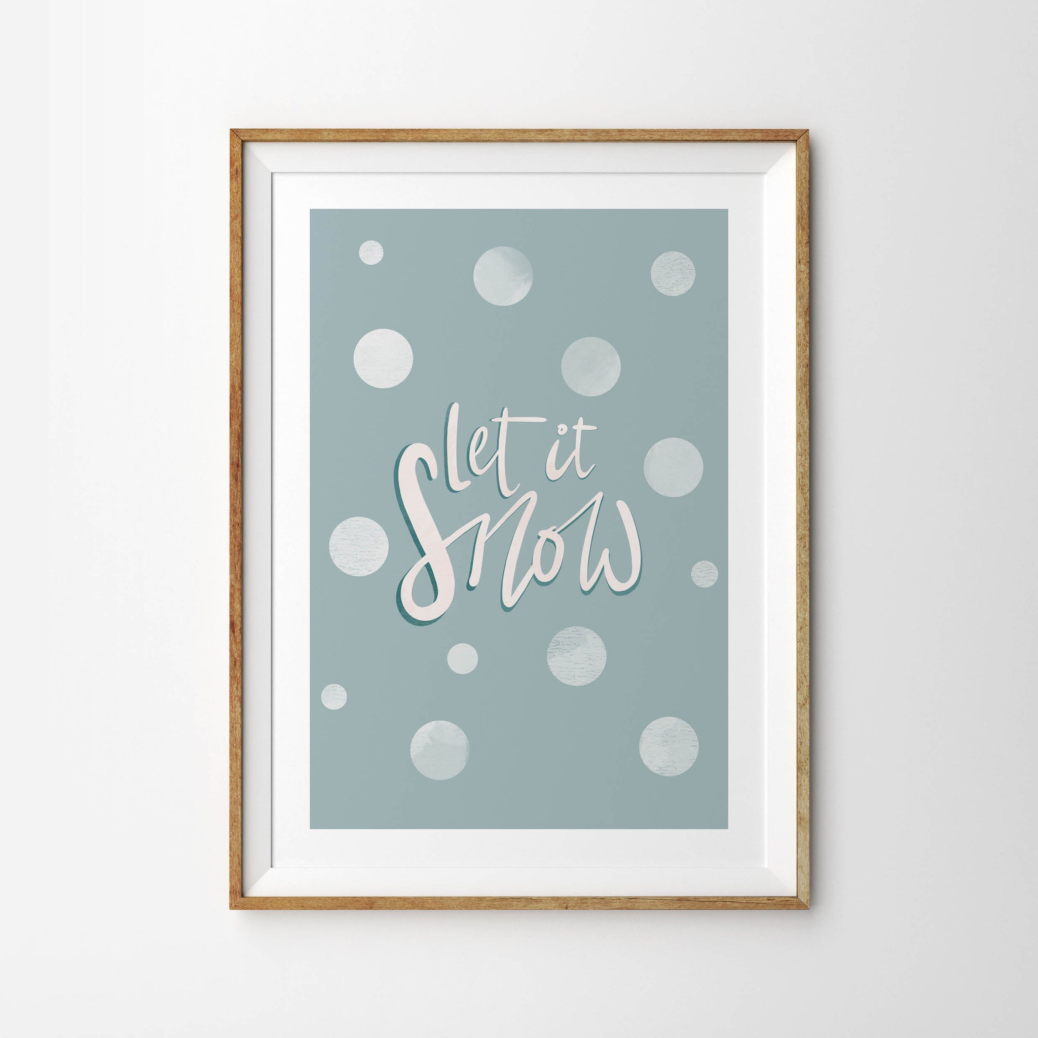Let It Snow Festive Typography - Tulip House Studio