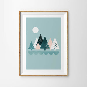 Winter Tree Scene - Tulip House Studio