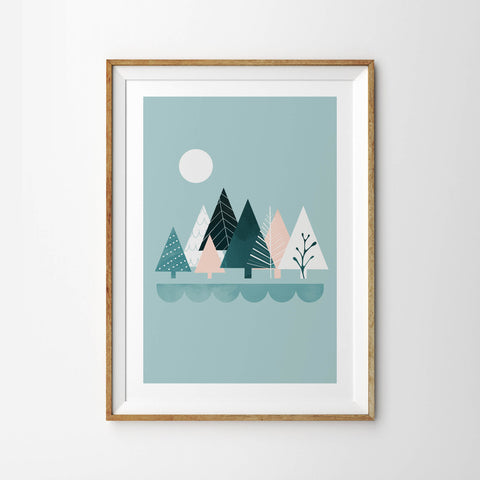 Winter Tree Scene - Tulip House Studio
