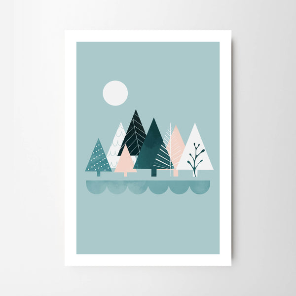 Winter Tree Scene - Tulip House Studio