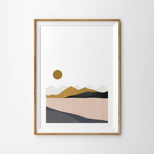 Abstract Desert Mountain View - Tulip House Studio