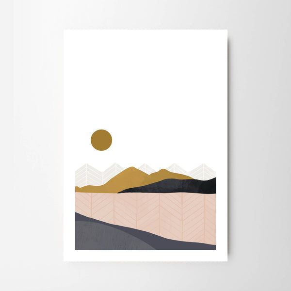 Abstract Desert Mountain View - Tulip House Studio