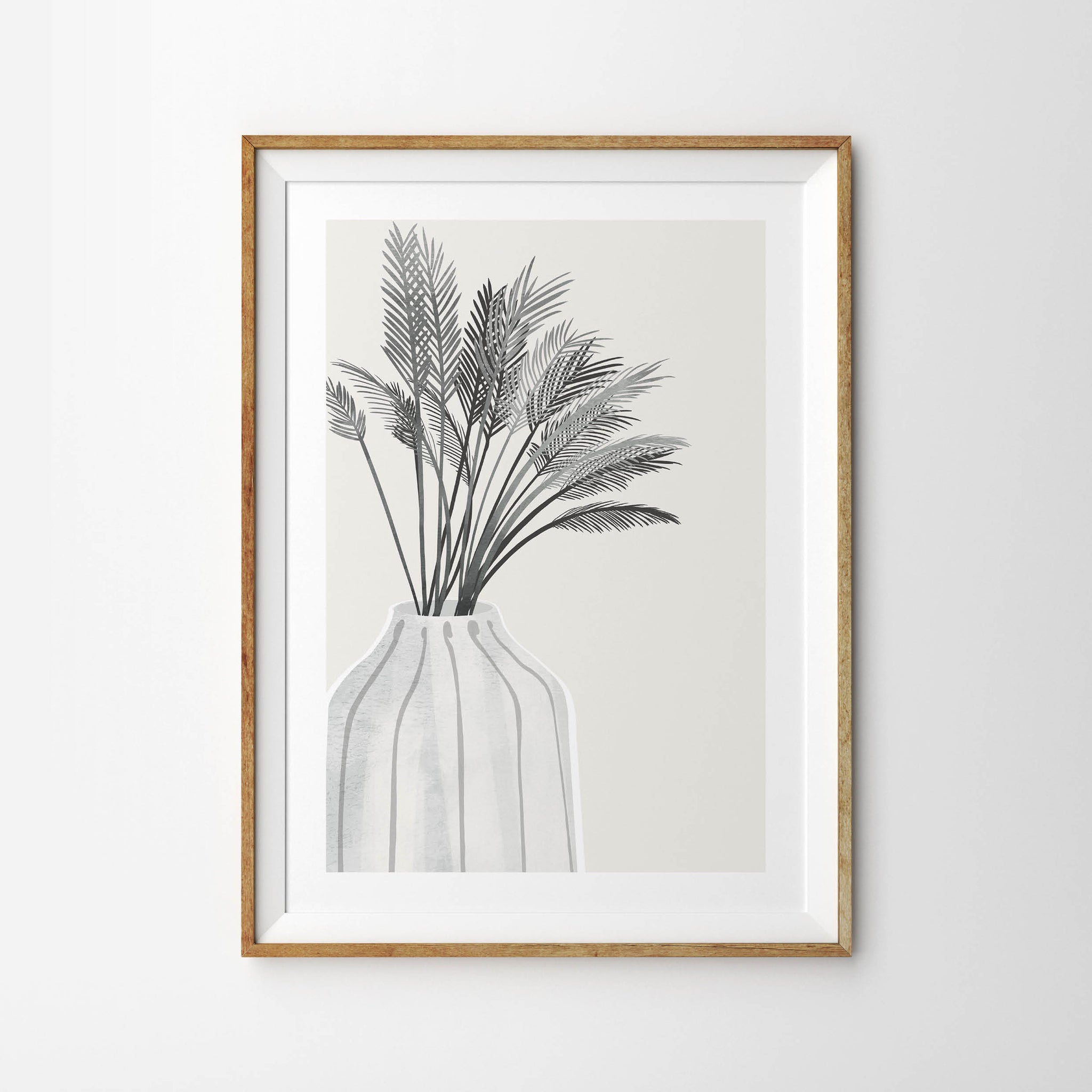 Monochrome Minimalist Grass Stems - Tulip House Studio