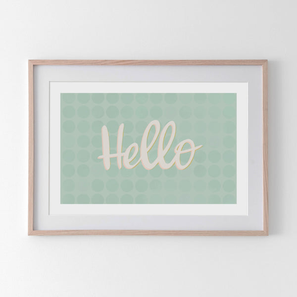 Hello Statement Text - Tulip House Studio