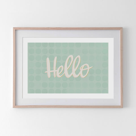 Hello Statement Text - Tulip House Studio