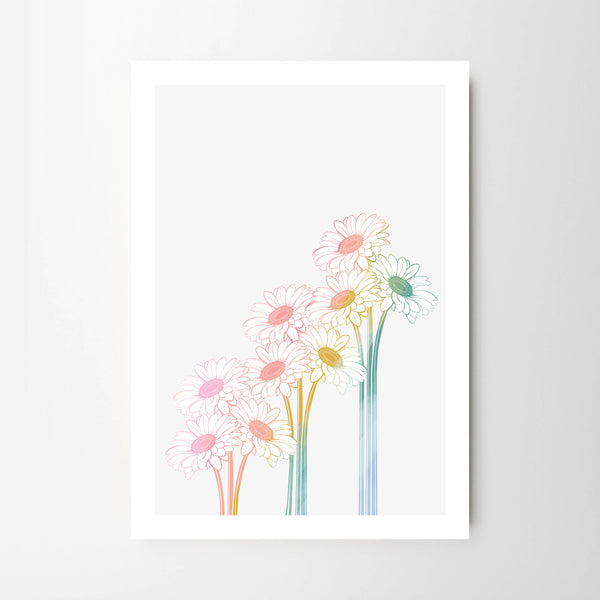 Rainbow Daisies - Tulip House Studio