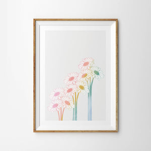 Rainbow Daisies - Tulip House Studio