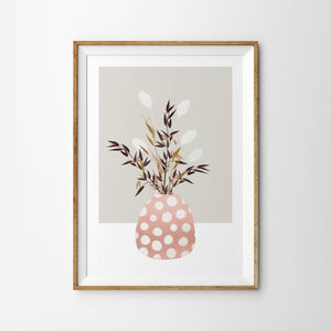 Pink Dalmatian Wild Flower Vase - Tulip House Studio