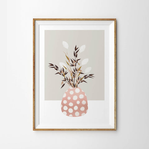 Pink Dalmatian Wild Flower Vase - Tulip House Studio
