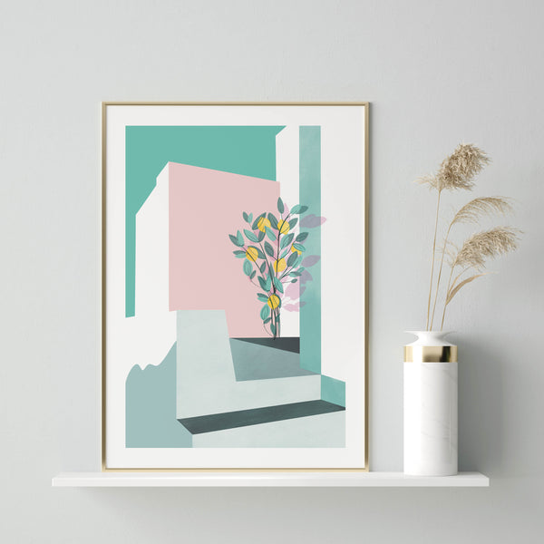 Abstract Architecture Summer Lemon Tree