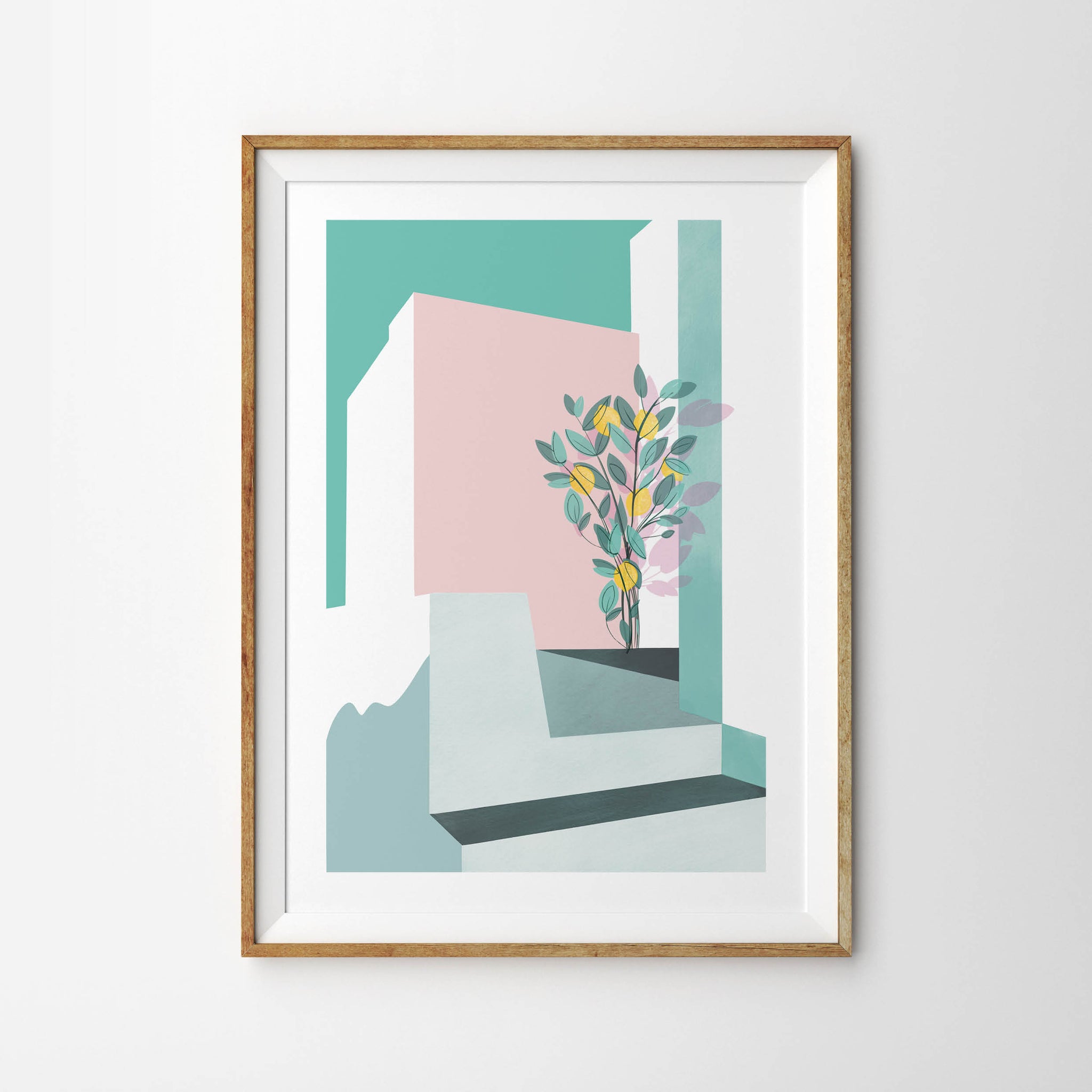 Abstract Architecture Summer Lemon Tree