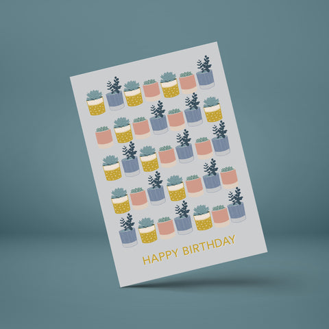Plant Pots Happy Birthday - Tulip House Studio