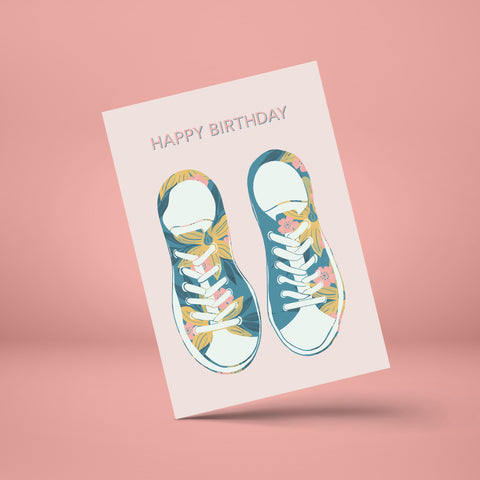 Flower Pumps Happy Birthday - Tulip House Studio