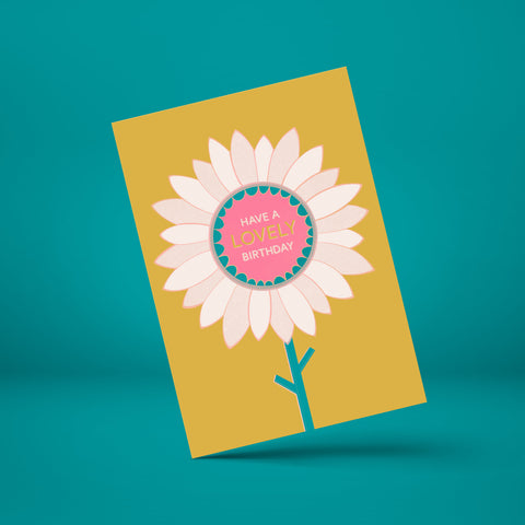 Yellow Daisy Happy Birthday - Tulip House Studio